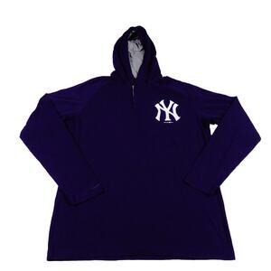 New York Yankees Under Armour Performance Navy Hoodie NY Men's Loose Large
